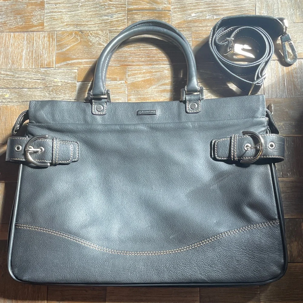 Franklin Covey Pebbled Faux Leather Briefcase🖤